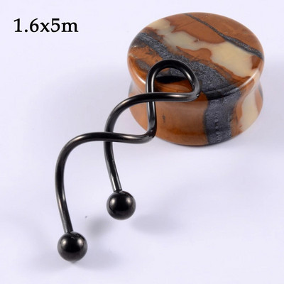 CHUANCI 1PC 14G Ķirurģiskā tērauda sirds ziedu forma rūpnieciski pīrsingi rūpnieciski stienis auskari Tragus ausu mērītājs ķermeņa rotaslietas