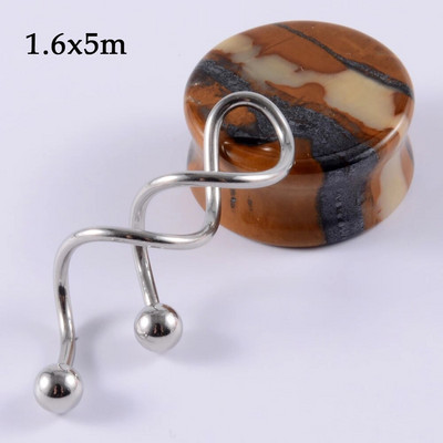 CHUANCI 1PC 14G Ķirurģiskā tērauda sirds ziedu forma rūpnieciski pīrsingi rūpnieciski stienis auskari Tragus ausu mērītājs ķermeņa rotaslietas