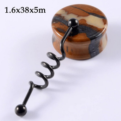 CHUANCI 1PC 14G Ķirurģiskā tērauda sirds ziedu forma rūpnieciski pīrsingi rūpnieciski stienis auskari Tragus ausu mērītājs ķermeņa rotaslietas