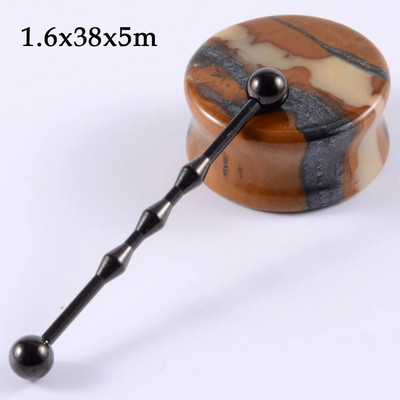 CHUANCI 1PC 14G Ķirurģiskā tērauda sirds ziedu forma rūpnieciski pīrsingi rūpnieciski stienis auskari Tragus ausu mērītājs ķermeņa rotaslietas