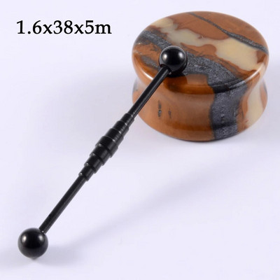 CHUANCI 1PC 14G Ķirurģiskā tērauda sirds ziedu forma rūpnieciski pīrsingi rūpnieciski stienis auskari Tragus ausu mērītājs ķermeņa rotaslietas