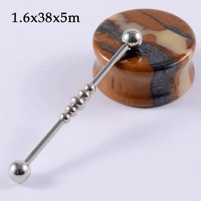 CHUANCI 1PC 14G Ķirurģiskā tērauda sirds ziedu forma rūpnieciski pīrsingi rūpnieciski stienis auskari Tragus ausu mērītājs ķermeņa rotaslietas