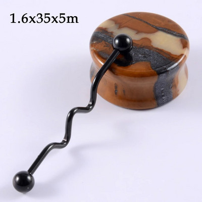 CHUANCI 1PC 14G Ķirurģiskā tērauda sirds ziedu forma rūpnieciski pīrsingi rūpnieciski stienis auskari Tragus ausu mērītājs ķermeņa rotaslietas