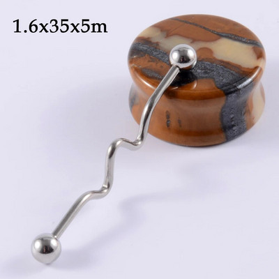 CHUANCI 1PC 14G Ķirurģiskā tērauda sirds ziedu forma rūpnieciski pīrsingi rūpnieciski stienis auskari Tragus ausu mērītājs ķermeņa rotaslietas