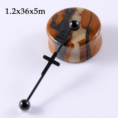 CHUANCI 1PC 14G Ķirurģiskā tērauda sirds ziedu forma rūpnieciski pīrsingi rūpnieciski stienis auskari Tragus ausu mērītājs ķermeņa rotaslietas