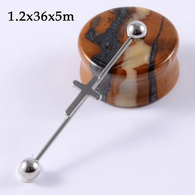 CHUANCI 1PC 14G Ķirurģiskā tērauda sirds ziedu forma rūpnieciski pīrsingi rūpnieciski stienis auskari Tragus ausu mērītājs ķermeņa rotaslietas