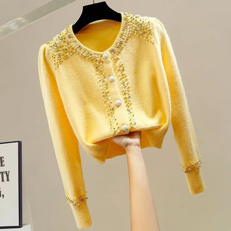 Sieviešu džemperis 2023. gada rudens ziemas jauns trikotāžas mētelis ar O veida kakla izgriezumu, cieši pieguļošs, džemperis ar garām piedurknēm, trikotāžas trikotāžas tops