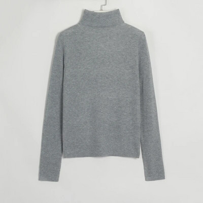 Wixra 2022. gada sieviešu trikotāža, vienkrāsains bruņurupuču kaklasiksna ar pilnām piedurknēm, mīksts, slaids tops, trikotāžas High Street Spring Lady %5 vilnas pulovera džemperis