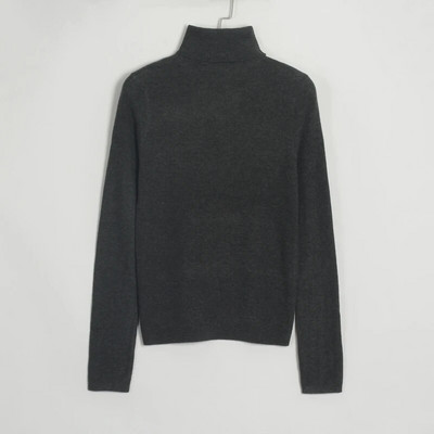 Wixra 2022. gada sieviešu trikotāža, vienkrāsains bruņurupuču kaklasiksna ar pilnām piedurknēm, mīksts, slaids tops, trikotāžas High Street Spring Lady %5 vilnas pulovera džemperis