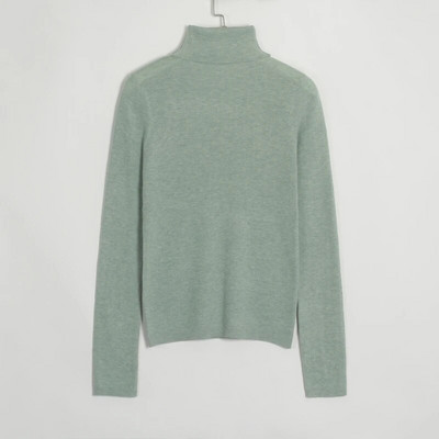 Wixra 2022. gada sieviešu trikotāža, vienkrāsains bruņurupuču kaklasiksna ar pilnām piedurknēm, mīksts, slaids tops, trikotāžas High Street Spring Lady %5 vilnas pulovera džemperis