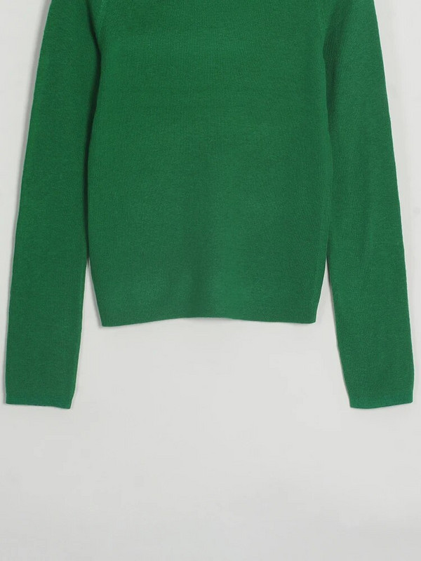 Wixra 2022. gada sieviešu trikotāža, vienkrāsains bruņurupuču kaklasiksna ar pilnām piedurknēm, mīksts, slaids tops, trikotāžas High Street Spring Lady %5 vilnas pulovera džemperis