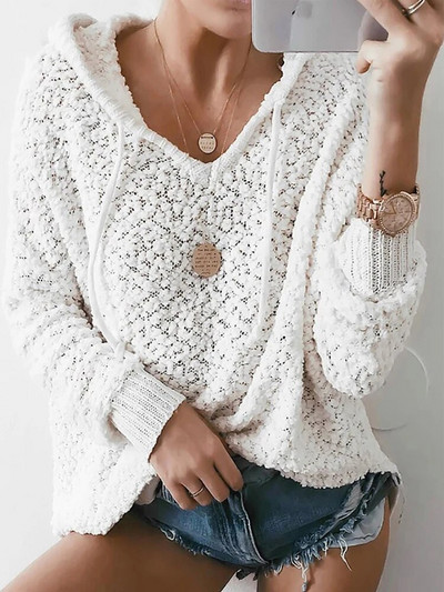 Fitshinling sieviešu džemperi, 2022. gada ziemas modes korejiešu stila balti džemperi, trikotāžas džemperi, vienkrāsains adīts džemperis.