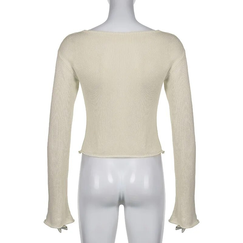 Y2K džemperis sievietēm, jauks, zvaigžņots, trikotāžas apģērbs, retro stila trikotāža ar garām piedurknēm