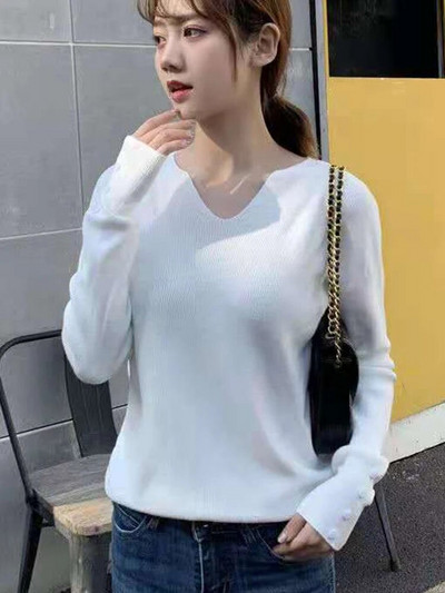 Γυναικείο πουλόβερ Φθινοπωρινό Χειμερινό πλεκτό πουλόβερ πουλόβερ με λαιμόκοψη με λαιμόκοψη Casual μαλακά πλεκτά πουλόβερ Βασικά γυναικεία πουλόβερ 2023