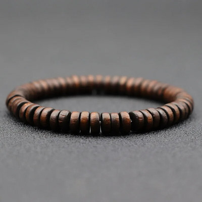 Jauna koka rokassprādze vīriešiem Vintage Venge koka krelles rokassprādze Homme dāvana puisim vīram Aksesuāri Pulsera Hombre rotaslietas