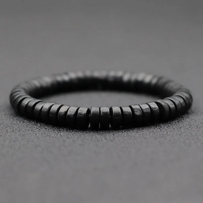 Jauna koka rokassprādze vīriešiem Vintage Venge koka krelles rokassprādze Homme dāvana puisim vīram Aksesuāri Pulsera Hombre rotaslietas