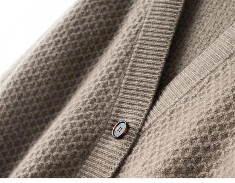 Φθινοπωρινά χειμωνιάτικα κουμπιά για γυναικεία ρούχα Ζακέτες μακρυμάνικο για γυναικεία πλεκτά Νέα χαλαρή χοντρή παλτό πουλόβερ Ζακέτα Femme