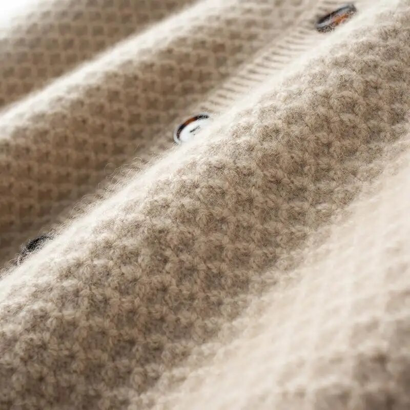 Φθινοπωρινά χειμωνιάτικα κουμπιά για γυναικεία ρούχα Ζακέτες μακρυμάνικο για γυναικεία πλεκτά Νέα χαλαρή χοντρή παλτό πουλόβερ Ζακέτα Femme