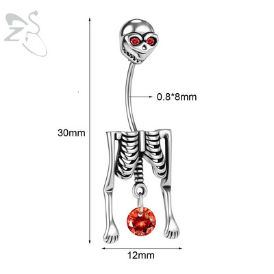 ZS 1PC 20G Skull Rose Heart Antakių žiedas Vidinis sriegiuotas Antakių Auskarų vėrimas Nerūdijančio plieno Stulpelio Auskarų vėrimas Tragus Auskarai