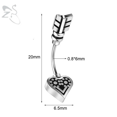 ZS 1PC 20G Skull Rose Heart Antakių žiedas Vidinis sriegiuotas Antakių Auskarų vėrimas Nerūdijančio plieno Stulpelio Auskarų vėrimas Tragus Auskarai