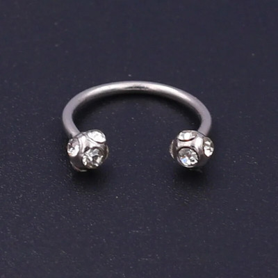 1vnt krištolo chirurginio plieno kremzlės tragus auskarų vėrimas pasagos lūpos spenelio žiedas lankelis auskarų auskarų vėrimas žiedas 16 gniplerio vėrimas