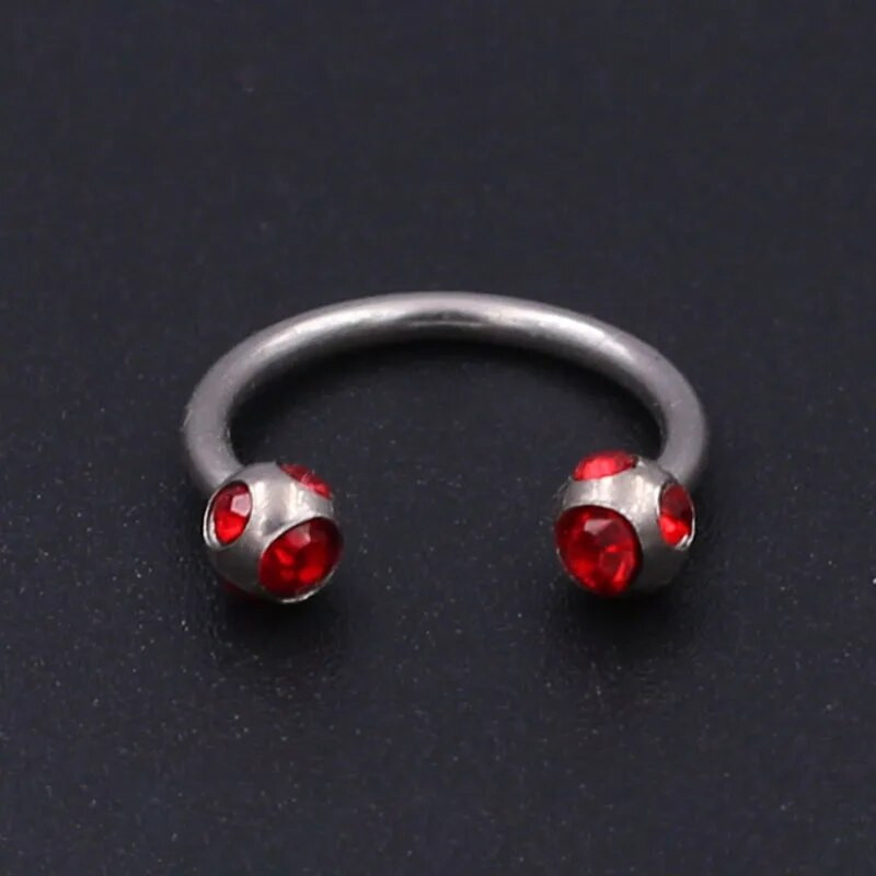 1vnt krištolo chirurginio plieno kremzlės tragus auskarų vėrimas pasagos lūpos spenelio žiedas lankelis auskarų auskarų vėrimas žiedas 16 gniplerio vėrimas