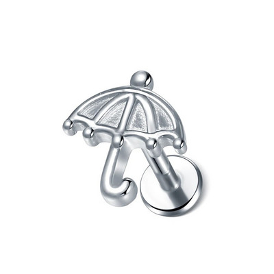 1 gab. Tērauda mēness apgaismojums Labret stieņa gredzeni kristāla zieds Tragus skrimšļa pīrsings stobra daivas auss spirāle caurduršanas skrūve, kas piemērota augšpusē 16g