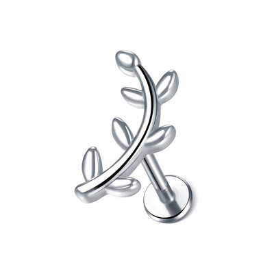 1 gab. Tērauda mēness apgaismojums Labret stieņa gredzeni kristāla zieds Tragus skrimšļa pīrsings stobra daivas auss spirāle caurduršanas skrūve, kas piemērota augšpusē 16g