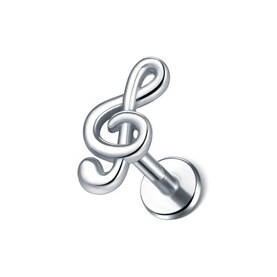 1 gab. Tērauda mēness apgaismojums Labret stieņa gredzeni kristāla zieds Tragus skrimšļa pīrsings stobra daivas auss spirāle caurduršanas skrūve, kas piemērota augšpusē 16g