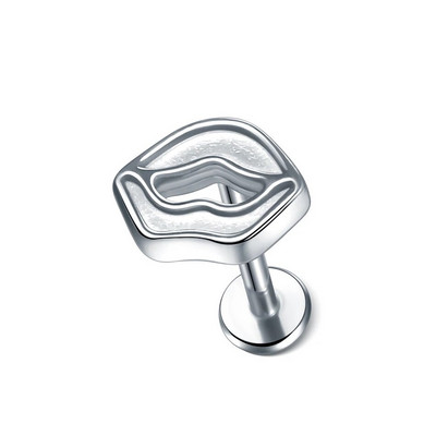 1 gab. Tērauda mēness apgaismojums Labret stieņa gredzeni kristāla zieds Tragus skrimšļa pīrsings stobra daivas auss spirāle caurduršanas skrūve, kas piemērota augšpusē 16g