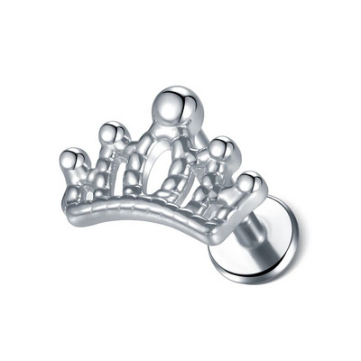 1 gab. Tērauda mēness apgaismojums Labret stieņa gredzeni kristāla zieds Tragus skrimšļa pīrsings stobra daivas auss spirāle caurduršanas skrūve, kas piemērota augšpusē 16g