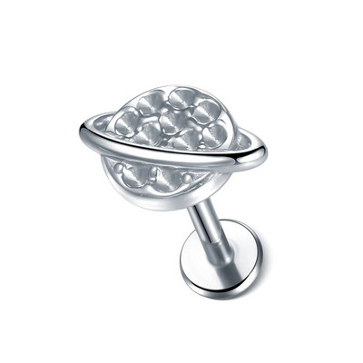 1 gab. Tērauda mēness apgaismojums Labret stieņa gredzeni kristāla zieds Tragus skrimšļa pīrsings stobra daivas auss spirāle caurduršanas skrūve, kas piemērota augšpusē 16g