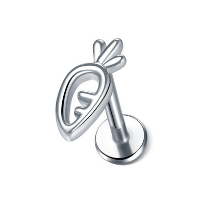 1 gab. Tērauda mēness apgaismojums Labret stieņa gredzeni kristāla zieds Tragus skrimšļa pīrsings stobra daivas auss spirāle caurduršanas skrūve, kas piemērota augšpusē 16g