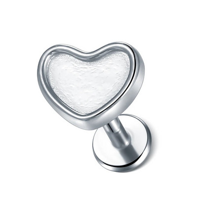 1 gab. Tērauda mēness apgaismojums Labret stieņa gredzeni kristāla zieds Tragus skrimšļa pīrsings stobra daivas auss spirāle caurduršanas skrūve, kas piemērota augšpusē 16g