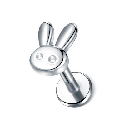 1 gab. Tērauda mēness apgaismojums Labret stieņa gredzeni kristāla zieds Tragus skrimšļa pīrsings stobra daivas auss spirāle caurduršanas skrūve, kas piemērota augšpusē 16g