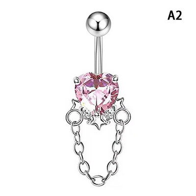 Nerūsējošā tērauda tauriņa vēdera nabas gredzens Augstas kvalitātes rozā kalnu nabas pīrsings sievietēm