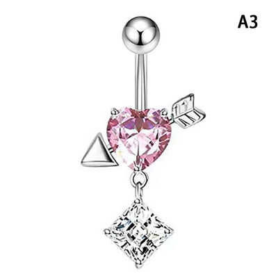 Nerūsējošā tērauda tauriņa vēdera nabas gredzens Augstas kvalitātes rozā kalnu nabas pīrsings sievietēm