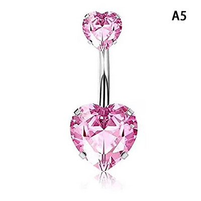 Nerūsējošā tērauda tauriņa vēdera nabas gredzens Augstas kvalitātes rozā kalnu nabas pīrsings sievietēm