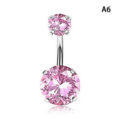 Nerūsējošā tērauda tauriņa vēdera nabas gredzens Augstas kvalitātes rozā kalnu nabas pīrsings sievietēm