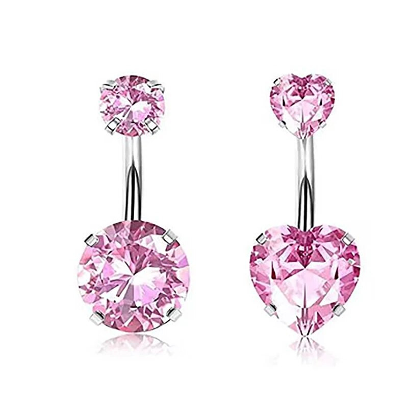 Nerūsējošā tērauda tauriņa vēdera nabas gredzens Augstas kvalitātes rozā kalnu nabas pīrsings sievietēm