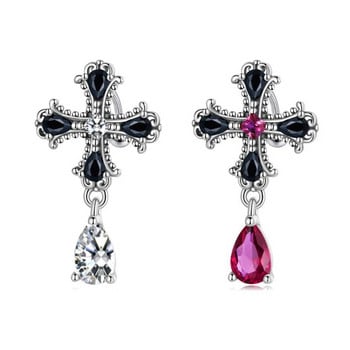 Fashion Cross Zircon Water Droplets Κρεμαστό Κρεμαστό νύχι Piercing Fake Belly Button Ring Body Jewelry for Women