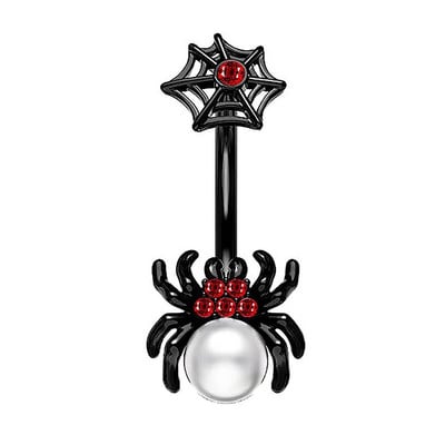 1/4 vnt Helovino cirkonio perlų voras pakabukas pilvo sagos žiedai auskarų vėrimo bambos žiedas moterims Madingi gothiniai kūno auskarų vėrimo papuošalai