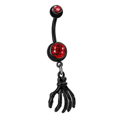 1/4 vnt Helovino cirkonio perlų voras pakabukas pilvo sagos žiedai auskarų vėrimo bambos žiedas moterims Madingi gothiniai kūno auskarų vėrimo papuošalai