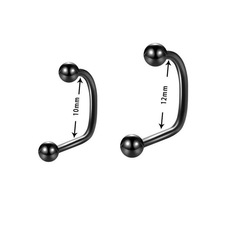 1Gb nerūsējošā tērauda lippy Loop Larbet gredzens 16G lūpu pīrsings Hoop Rotaslietas Stud Pīrsings Ball Cone U formas lūpu gredzeni Labret Hoop