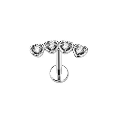 Ziedu Lapu Čūskas Apvalks Labret Stud Butterfly Branch Ziedlapiņas Lūpu Iekšējais pavediens Pīrsings Cross Heart CZ Daith Conch Auskars 16G