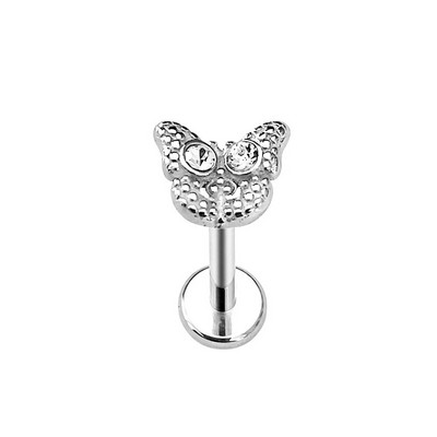 Ziedu Lapu Čūskas Apvalks Labret Stud Butterfly Branch Ziedlapiņas Lūpu Iekšējais pavediens Pīrsings Cross Heart CZ Daith Conch Auskars 16G