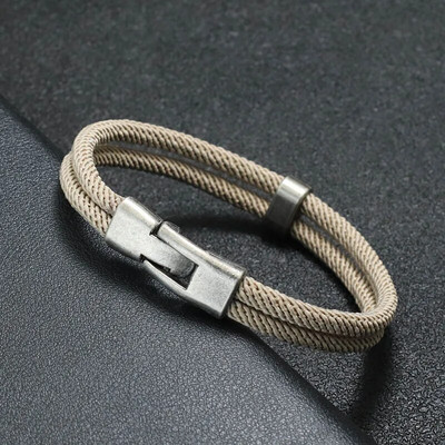 Jaunums Vīriešu Virvju rokassprādzes Vintage Makramē Rokassprādzes Festivāla Aksesuāri Atbilstoši Ietināmi Braslet Dāvana Viņam Pulseira Masculina