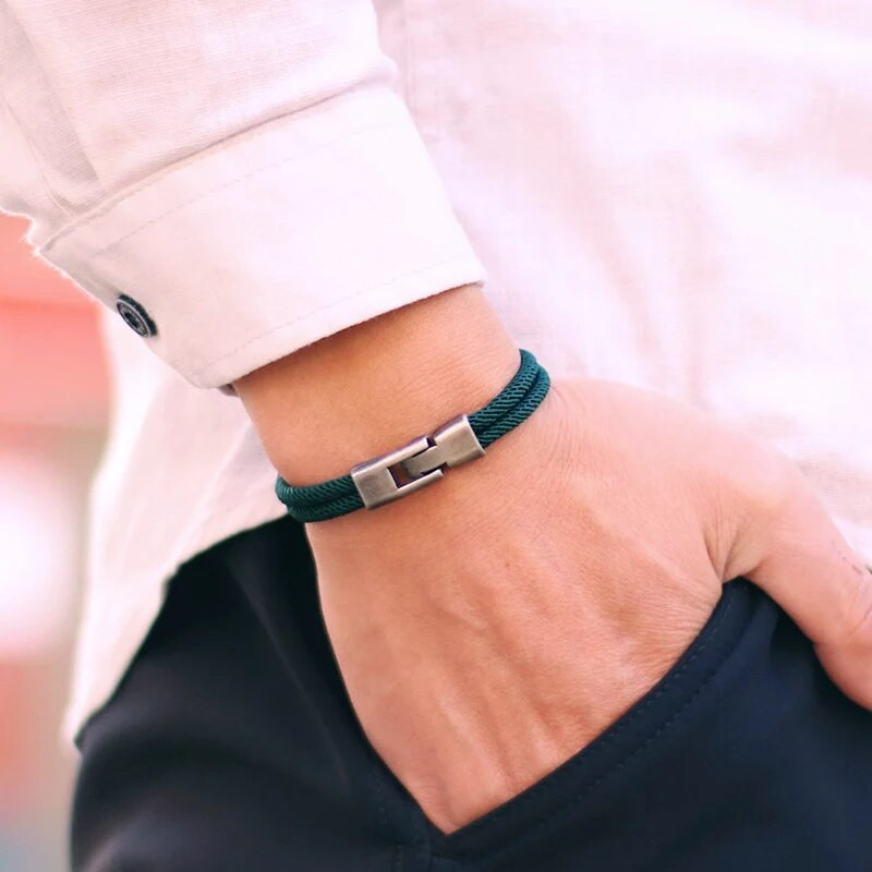 Jaunums Vīriešu Virvju rokassprādzes Vintage Makramē Rokassprādzes Festivāla Aksesuāri Atbilstoši Ietināmi Braslet Dāvana Viņam Pulseira Masculina