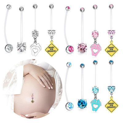 1PC Fashion Surgical Steel Γυναίκες έγκυες δαχτυλίδια με κοιλιά Piercing ομφαλό Dangle Foet Piercing Baby Piercing Ombligo Body Jewelry