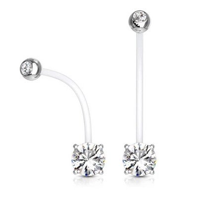 1PC Модни пръстени от хирургическа стомана за жени за бременни пъпа Пиърсинг за пъп Висящи пиърсинг за бебешки крака Ombligo Бижута за тяло